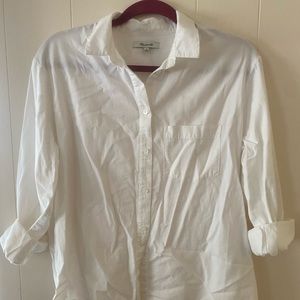 Madewell Oversized White Button Up Shirt